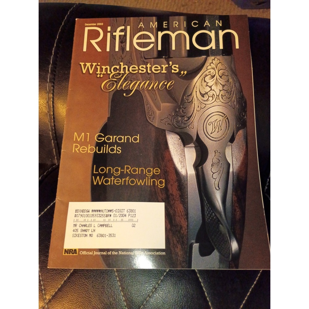American Rifleman Magazine December 2003 Winchester, M1 Garand Rebuilds